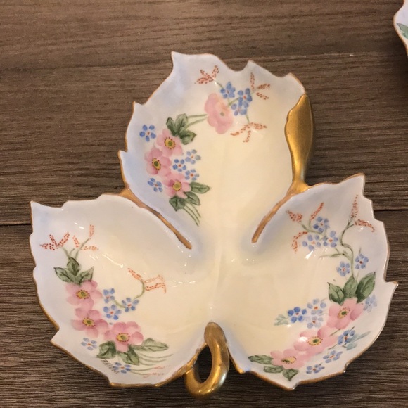 Vintage serving plates lemon servers nappy dishes hand painted R Allen 1950’s 3 - Picture 11 of 16